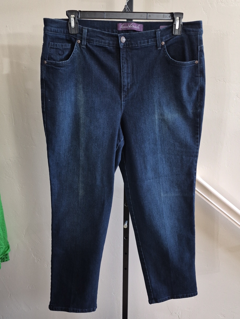Gloria Vanderbilt Amanda Classic High Rise Tapered Jeans 16W Short Dark Wash